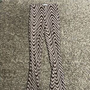 Brown and Black Zigzag Pattern Pants